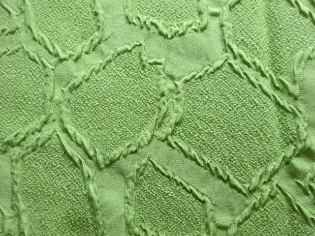  ふくれ織　抽象模様織り出し道行コート